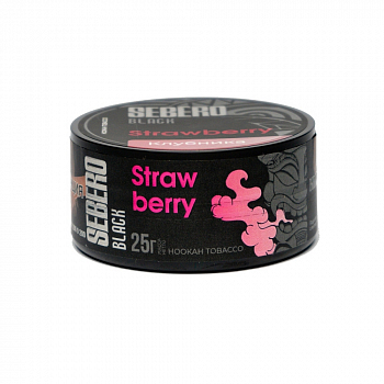 Табак Sebero Black, 25гр "Strawberry / Клубника"